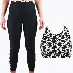 OddBalls Fat Cow - Leggings + Sports Bra Bundle
