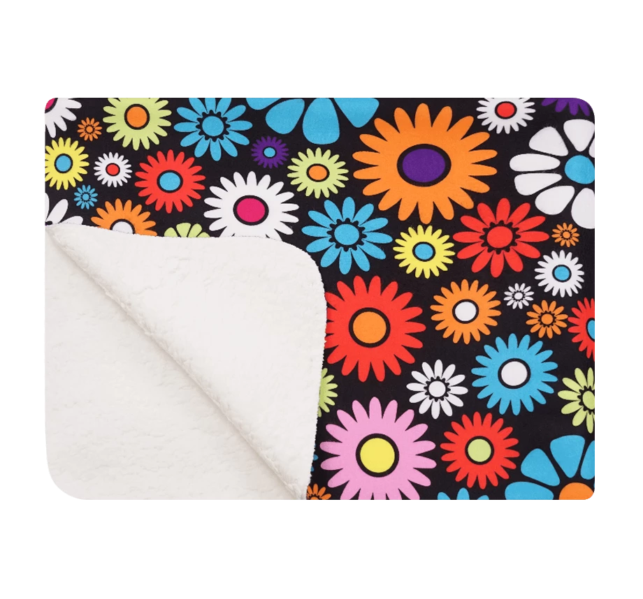 OddBalls Austin Flowers - Luxury Sherpa Fleece Blanket