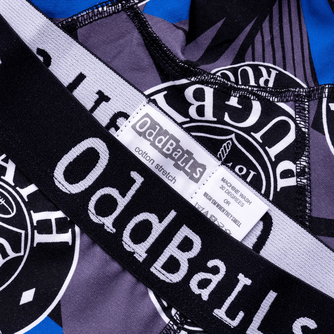 OddBalls Bath Rugby - Grey - Mens Boxer Shorts