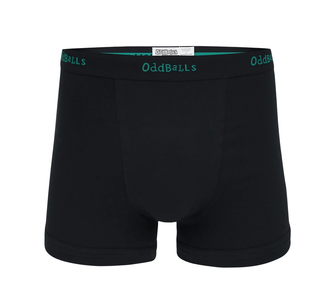 OddBalls Black & Green - Teen Boys Boxer Shorts
