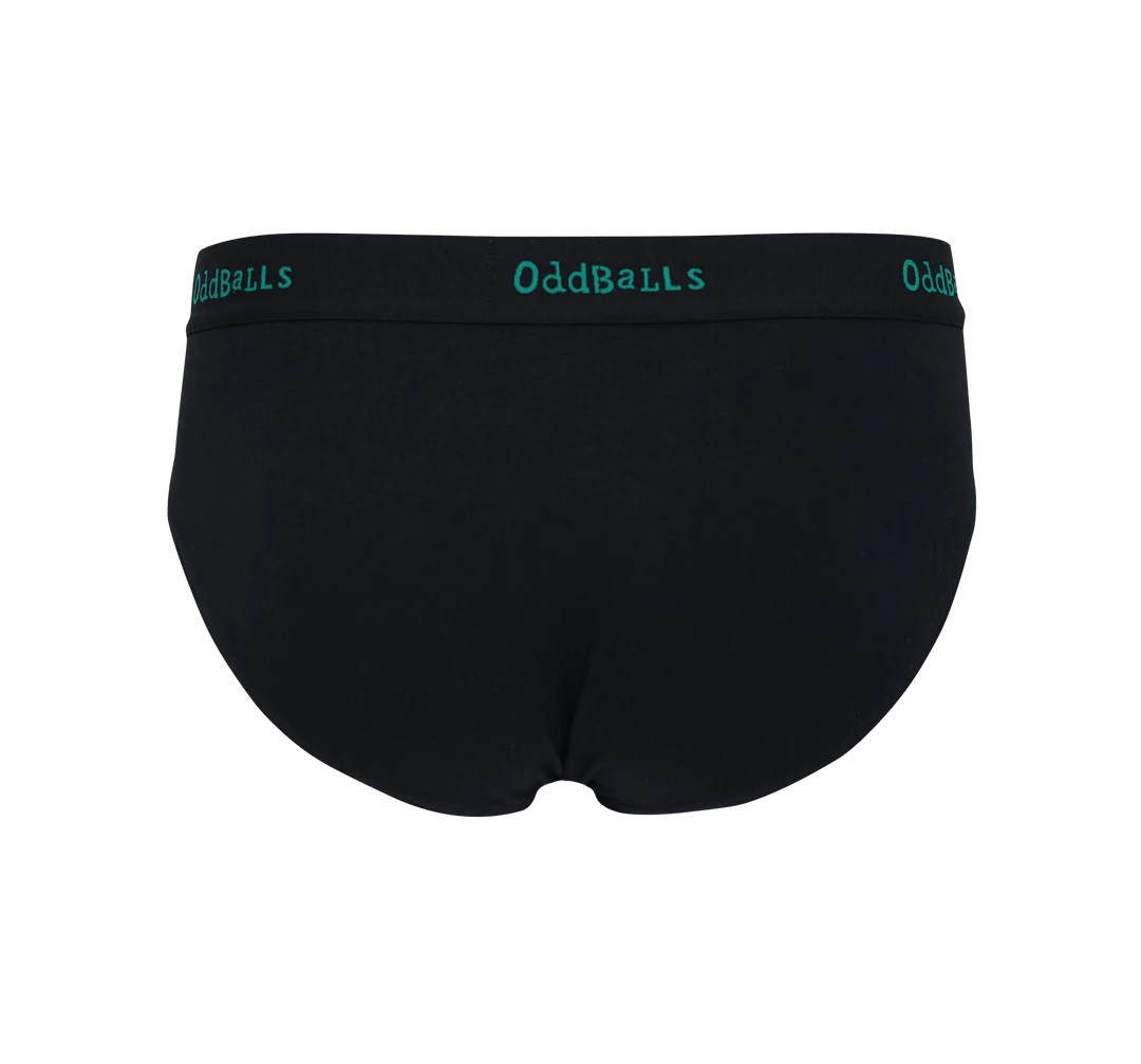 OddBalls Black & Green - Teen Boys Briefs