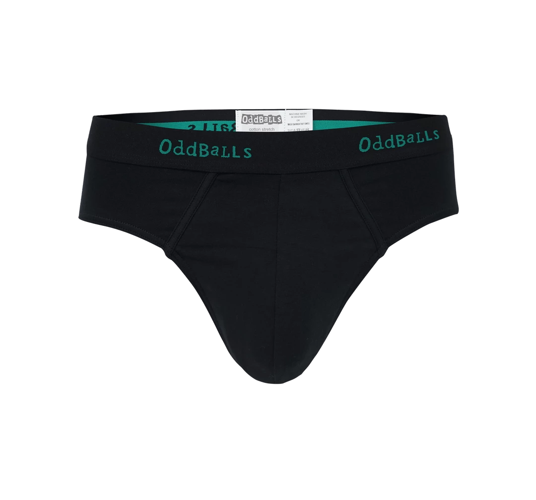 OddBalls Black & Green - Teen Boys Briefs