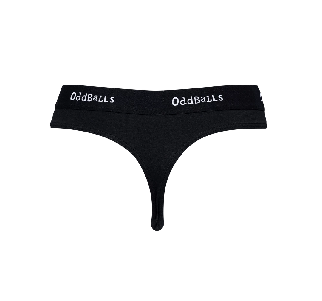 OddBalls Teen Girls Thongs Black & White - Teen Girls Thong