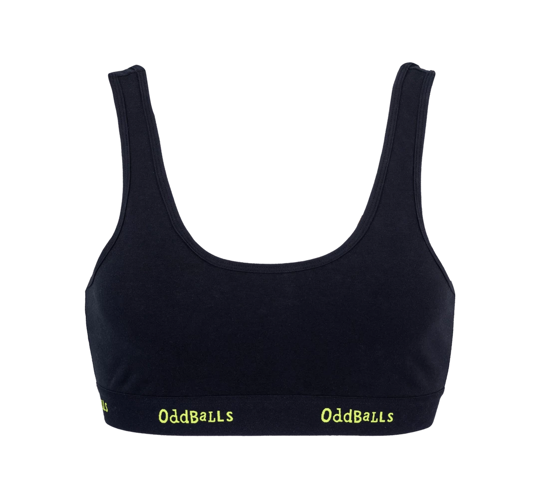 OddBalls Black & Lime - Teen Girls Bralette