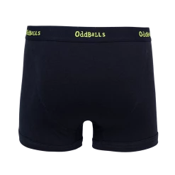 OddBalls Black & Lime - Mens Boxer Shorts