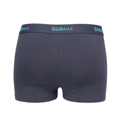 OddBalls Charcoal & Blue - Teen Girls Boxers