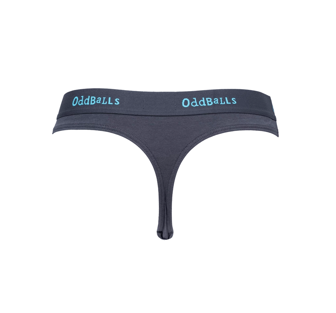 OddBalls Charcoal & Blue - Teen Girls Thong