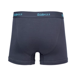 OddBalls Charcoal & Blue - Mens Boxer Shorts
