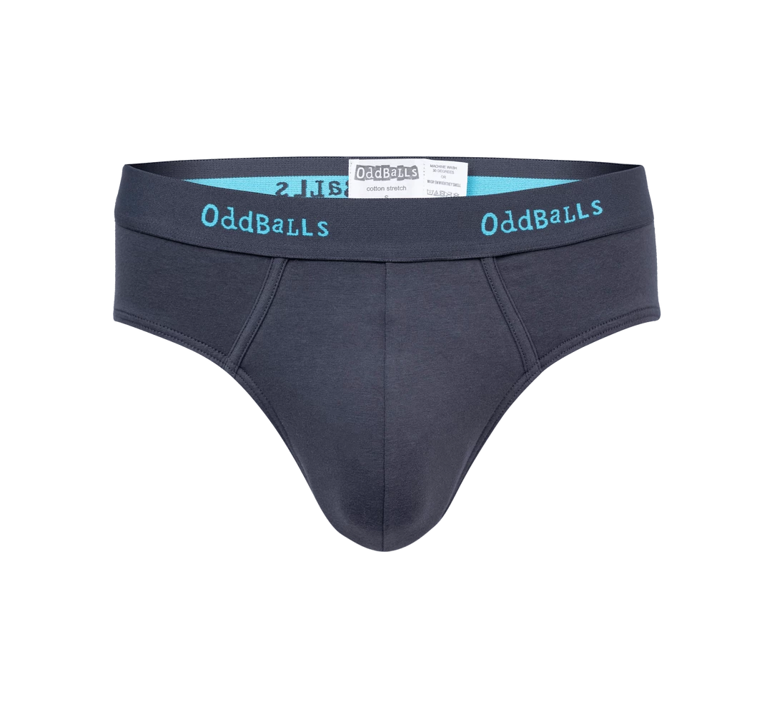 OddBalls Charcoal & Blue - Teen Boys Briefs