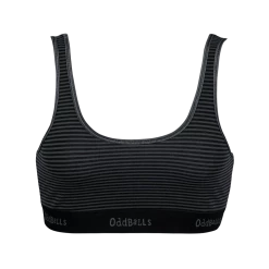 OddBalls Grey & Black Stripes - Teen Girls Bralette