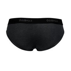 OddBalls Grey & Black Stripes - Ladies Briefs