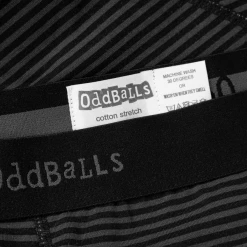 OddBalls Grey & Black Stripes - Ladies Boxers