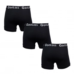 OddBalls Boys Boxer Shorts (Kids) Classic Black Bundle - Kids Boxer Shorts 3 Pack Bundle
