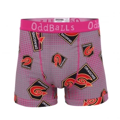OddBalls Dragons - Pink - Teen Boys Boxer Shorts