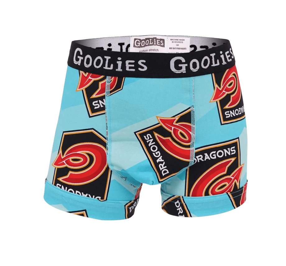 OddBalls Dragons - Teal - Kids Boxer Shorts - Goolies