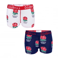 OddBalls England Rugby Union Bundle - Ladies Boxers 2 Pack Bundle