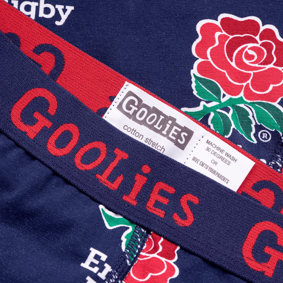 OddBalls Boys Boxer Shorts (Kids) England Rugby Navy - Kids Boxer Shorts - Goolies