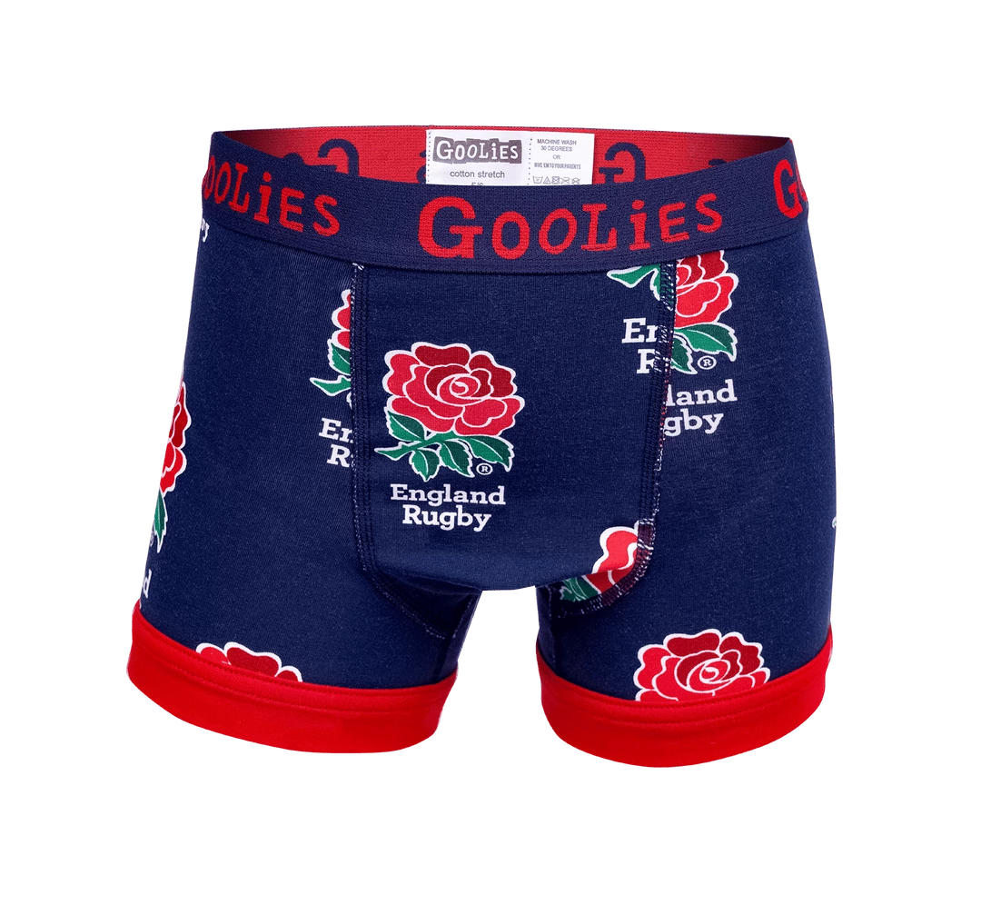 OddBalls Boys Boxer Shorts (Kids) England Rugby Navy - Kids Boxer Shorts - Goolies