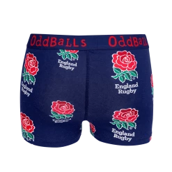 OddBalls England Rugby Navy - Teen Girls Boxers