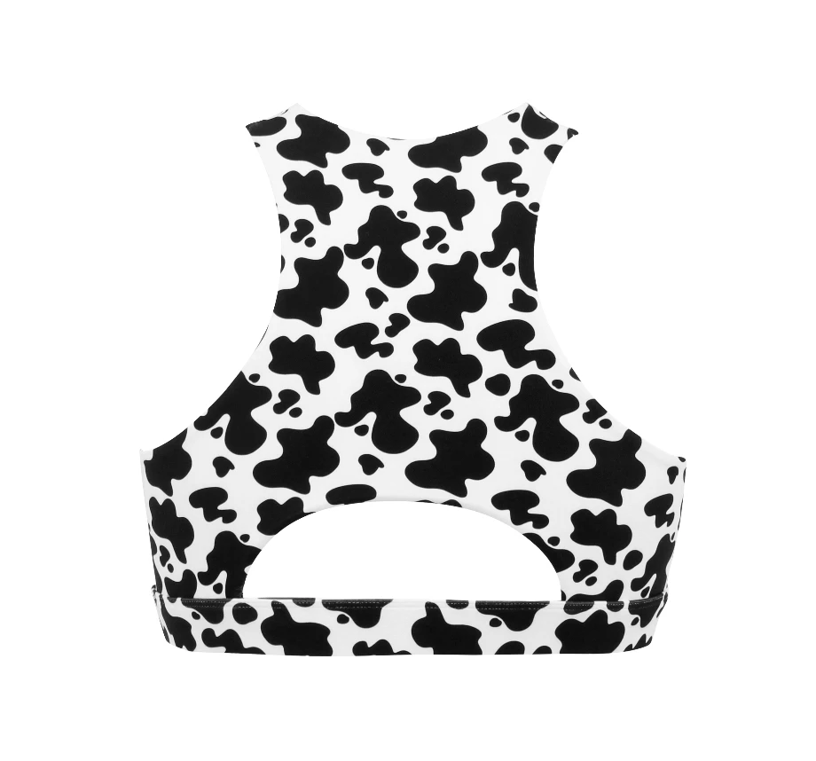 OddBalls Cow Print - Teen Girls Sports Bra Teen Girls Sports Bras