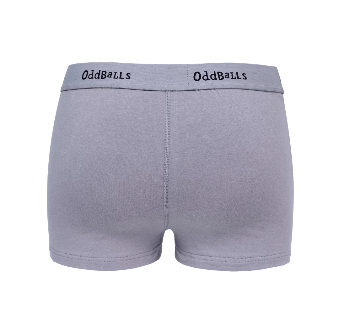 OddBalls Grey & Black - Ladies Boxers