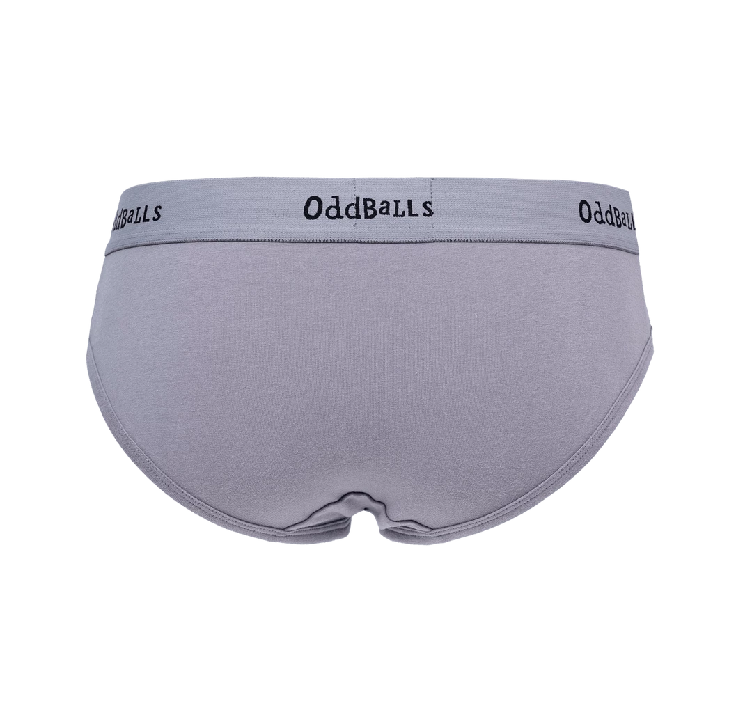 OddBalls Grey & Black - Ladies Briefs
