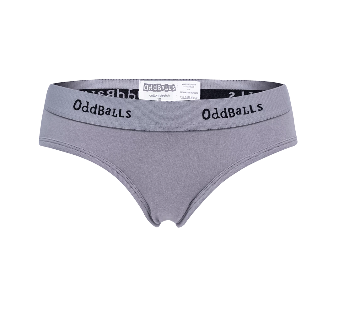 OddBalls Grey & Black - Ladies Briefs