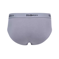 OddBalls Grey & Black - Mens Briefs