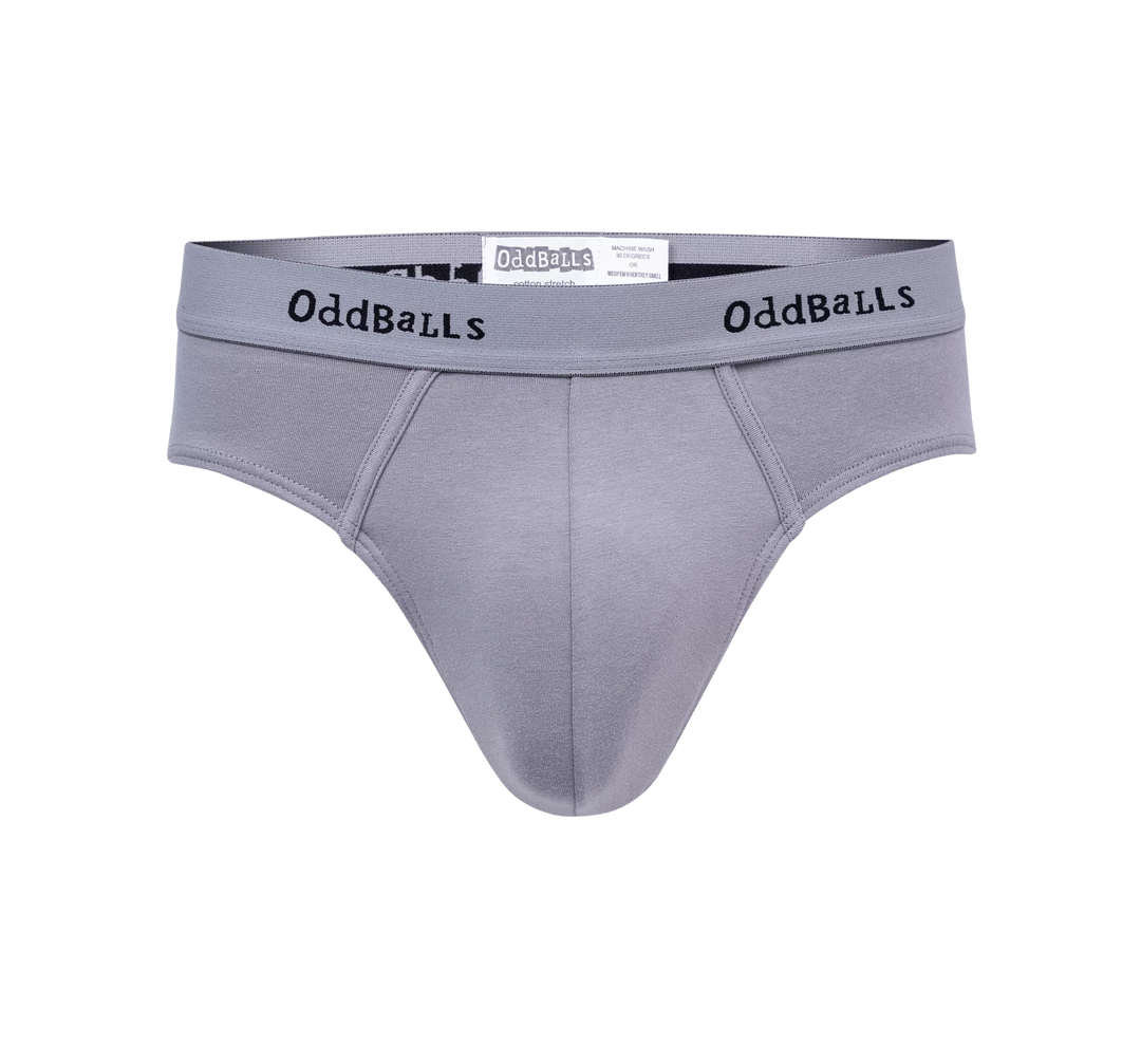 OddBalls Grey & Black - Mens Briefs
