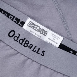 OddBalls Grey & Black - Mens Briefs