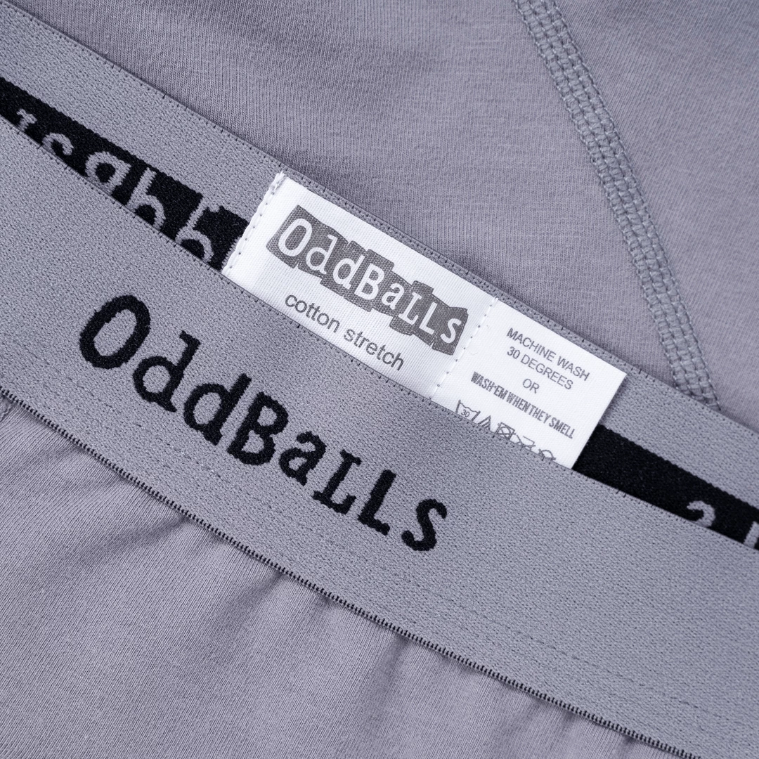OddBalls Grey & Black - Mens Briefs
