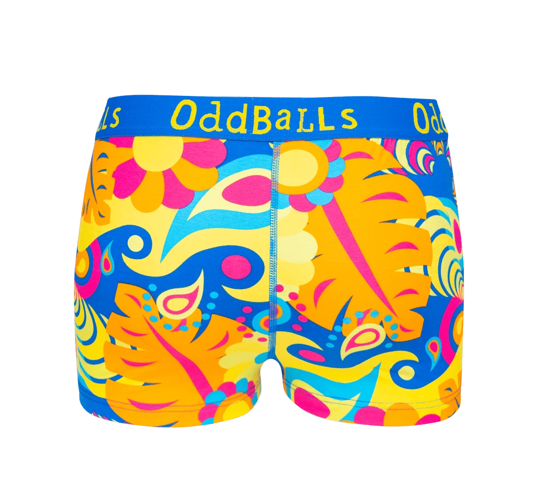 OddBalls Hippy Jungle - Teen Girls Boxers Teen Girls Boxer Shorts