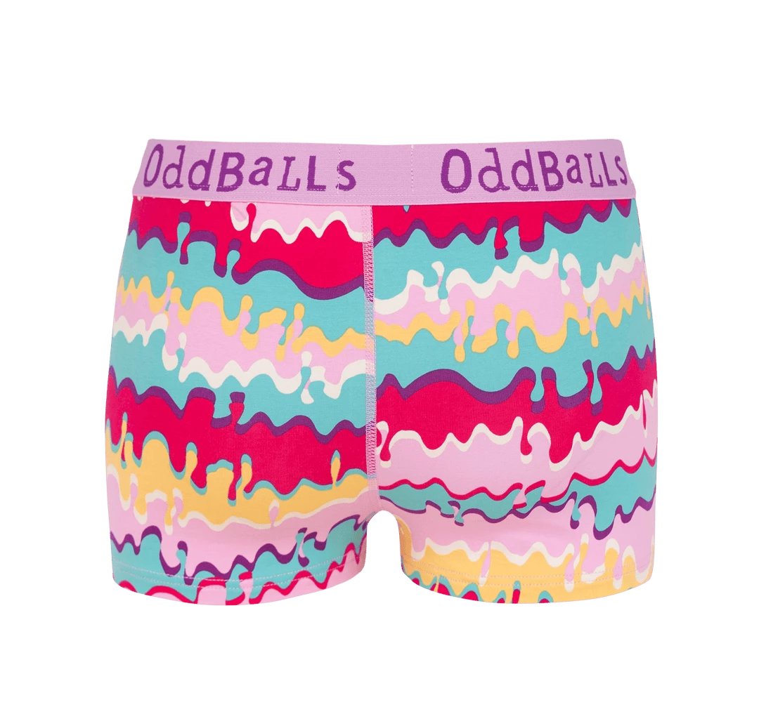 OddBalls Teen Girls Boxer Shorts Knickerbocker Glory - Teen Girls Boxers