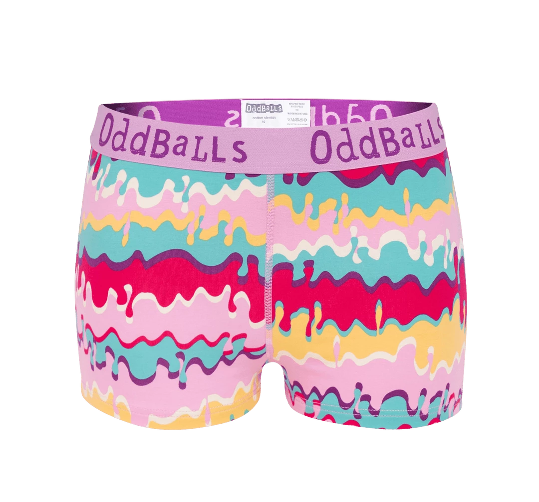 OddBalls Teen Girls Boxer Shorts Knickerbocker Glory - Teen Girls Boxers