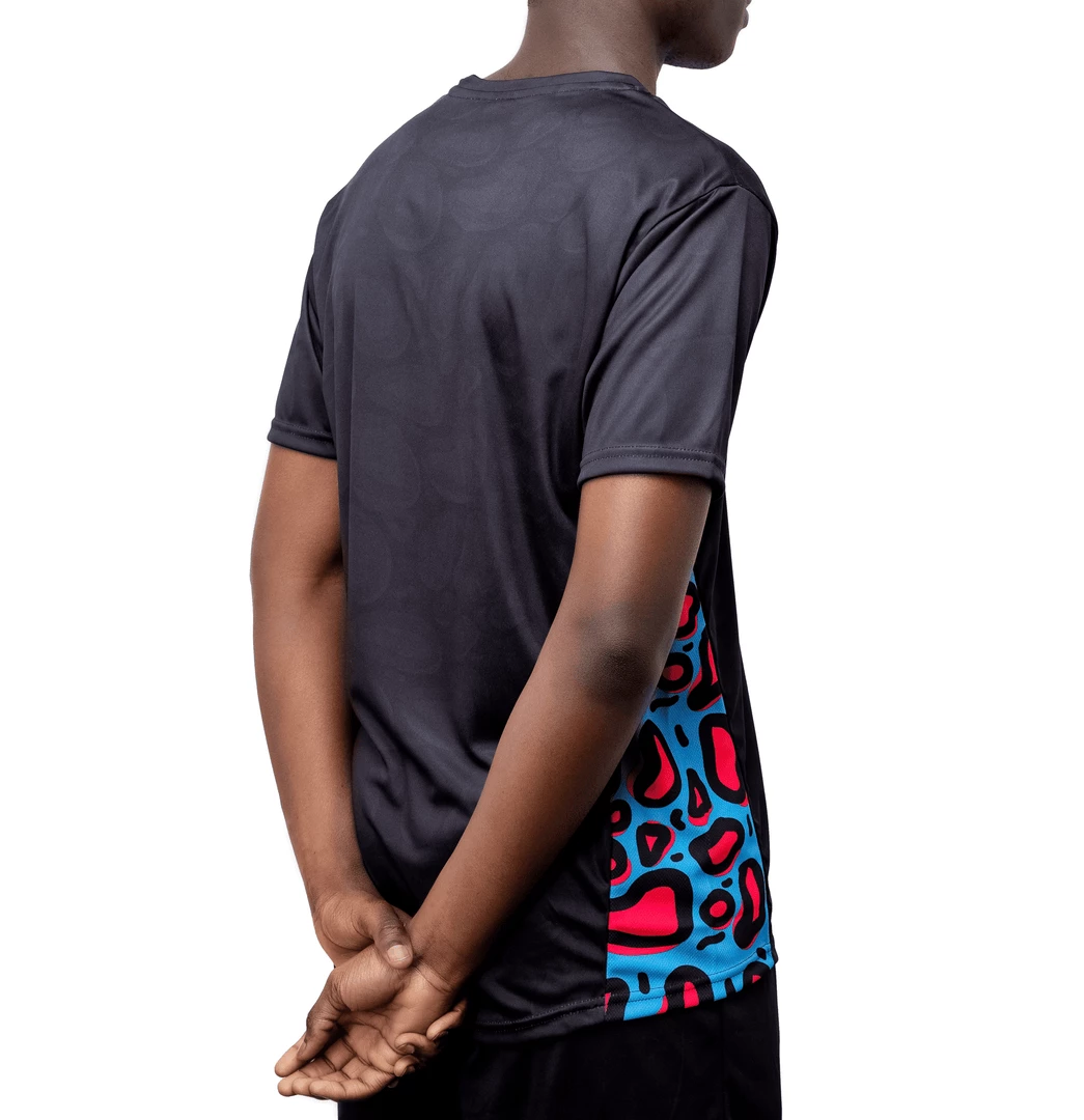 OddBalls Lazy Leopard - Tech Fit - Mens Training T-Shirt Sportswear