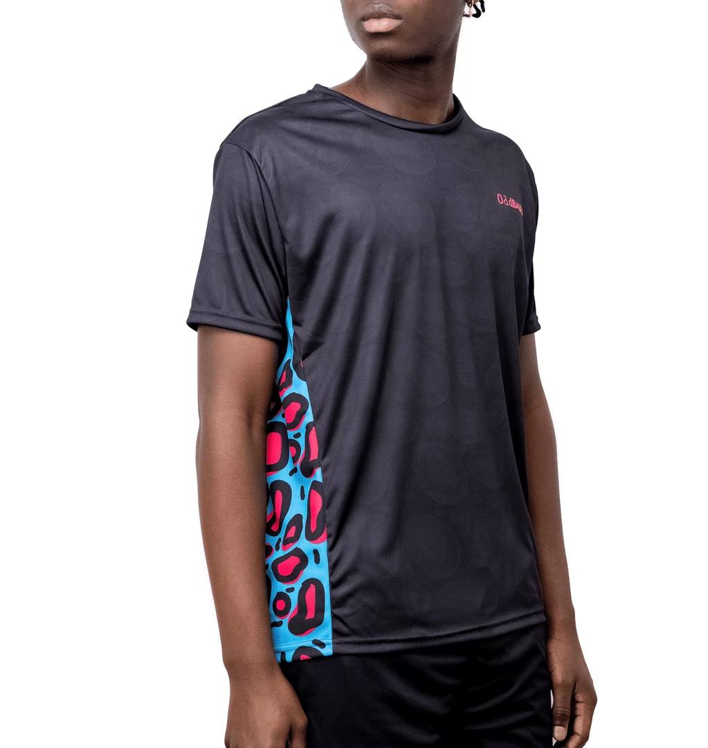 OddBalls Lazy Leopard - Tech Fit - Mens Training T-Shirt Sportswear