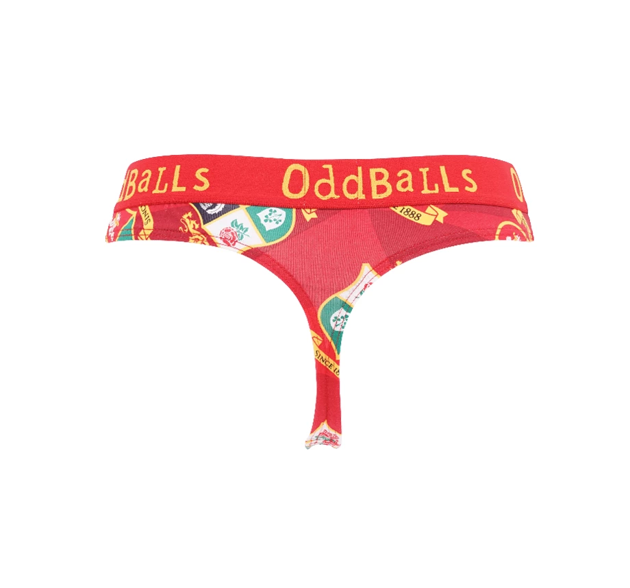 OddBalls British & Irish Lions - Red - Ladies Thong