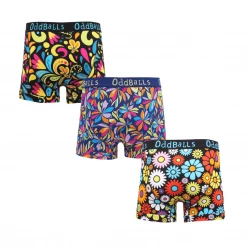 OddBalls Flowery Bundle - Mens Boxer Shorts 3 Pack Bundle