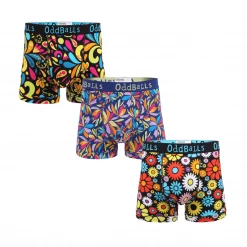 OddBalls Flowery Bundle - Mens Boxer Shorts 3 Pack Bundle