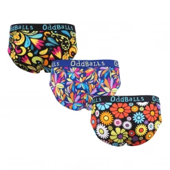 OddBalls Flowery Bundle - Mens Briefs 3 Pack Bundle