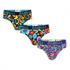 OddBalls Flowery Bundle - Mens Briefs 3 Pack Bundle