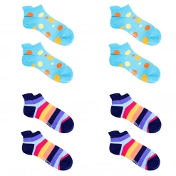 OddBalls Ankle & Trainer Socks Matching Bundle Two - 4 Pack Ankle Sock Bundle