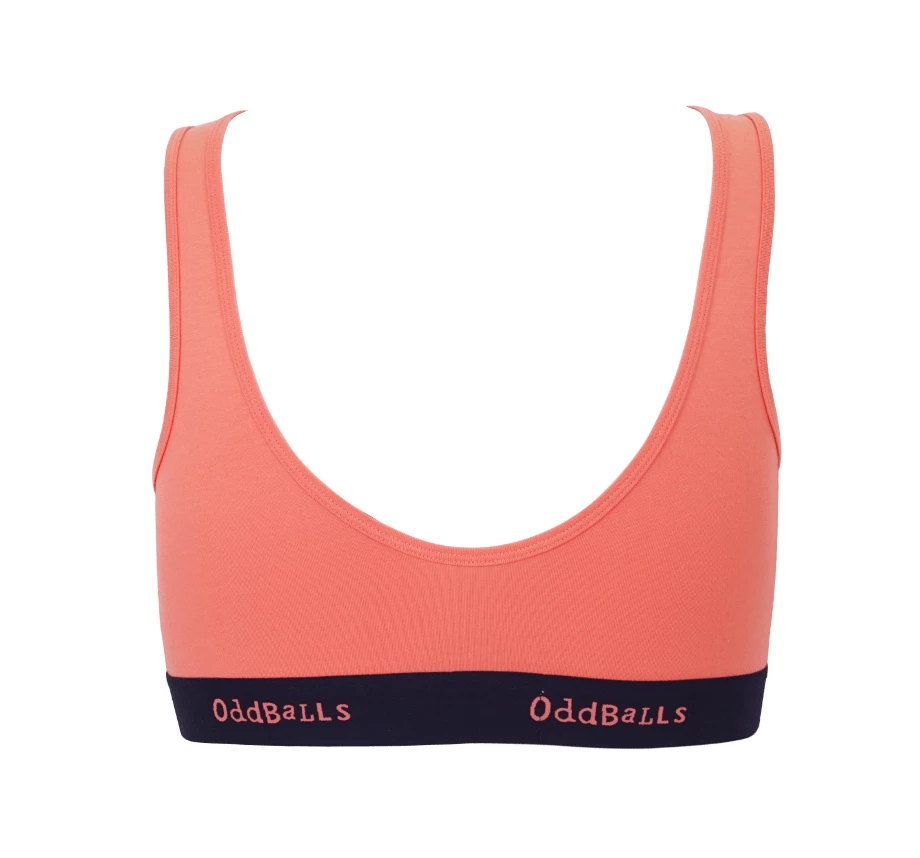 OddBalls Teen Girls Bralettes Navy & Coral - Teen Girls Bralette