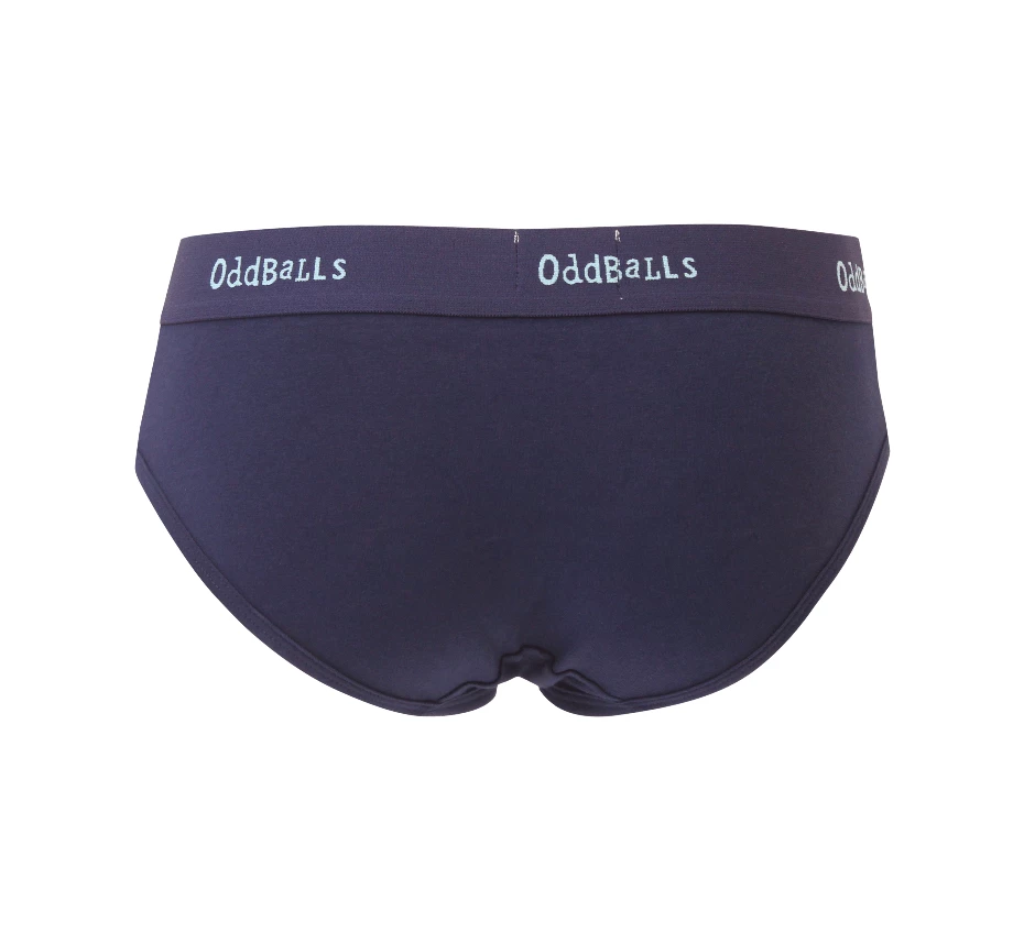 OddBalls Navy & Mint - Ladies Briefs