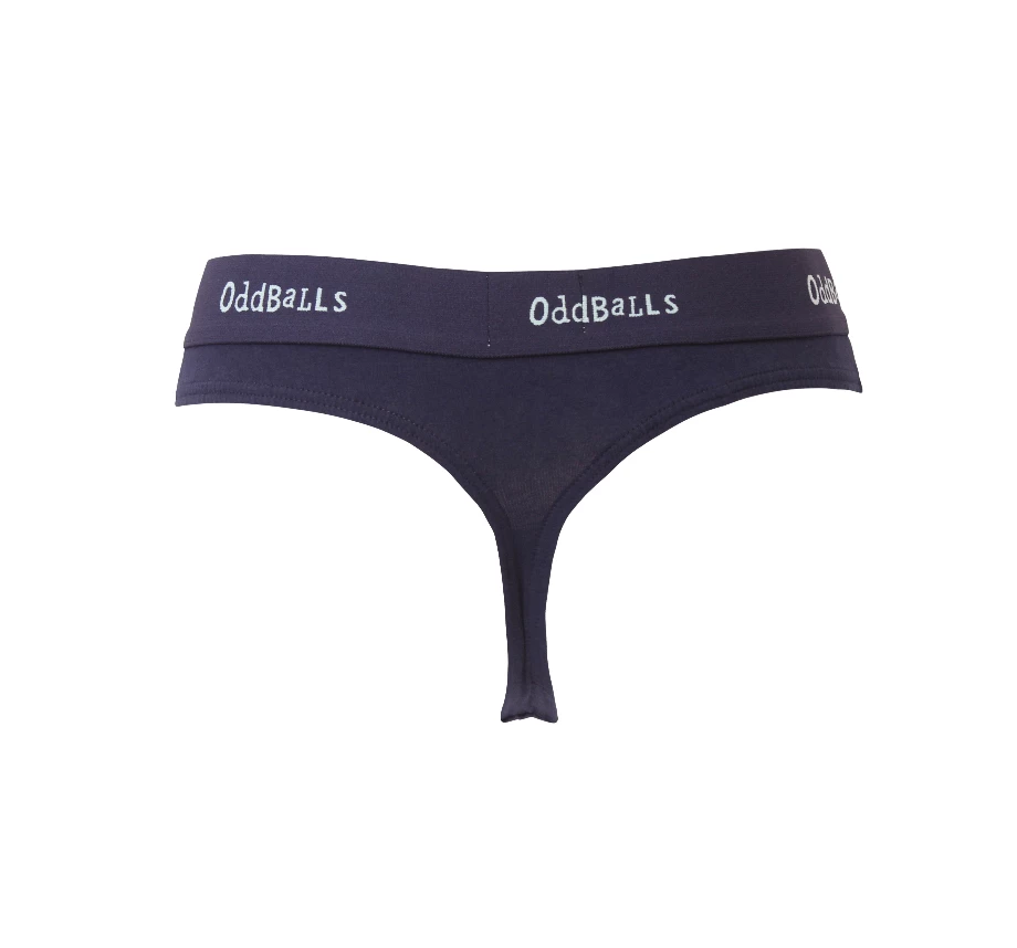 OddBalls Navy & Mint - Ladies Thong