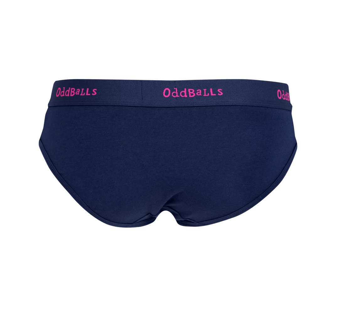 OddBalls Teen Girls Briefs Navy & Magenta - Teen Girls Brief