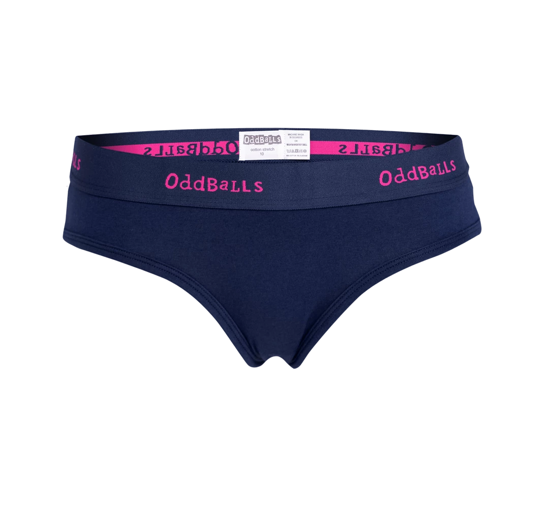 OddBalls Teen Girls Briefs Navy & Magenta - Teen Girls Brief