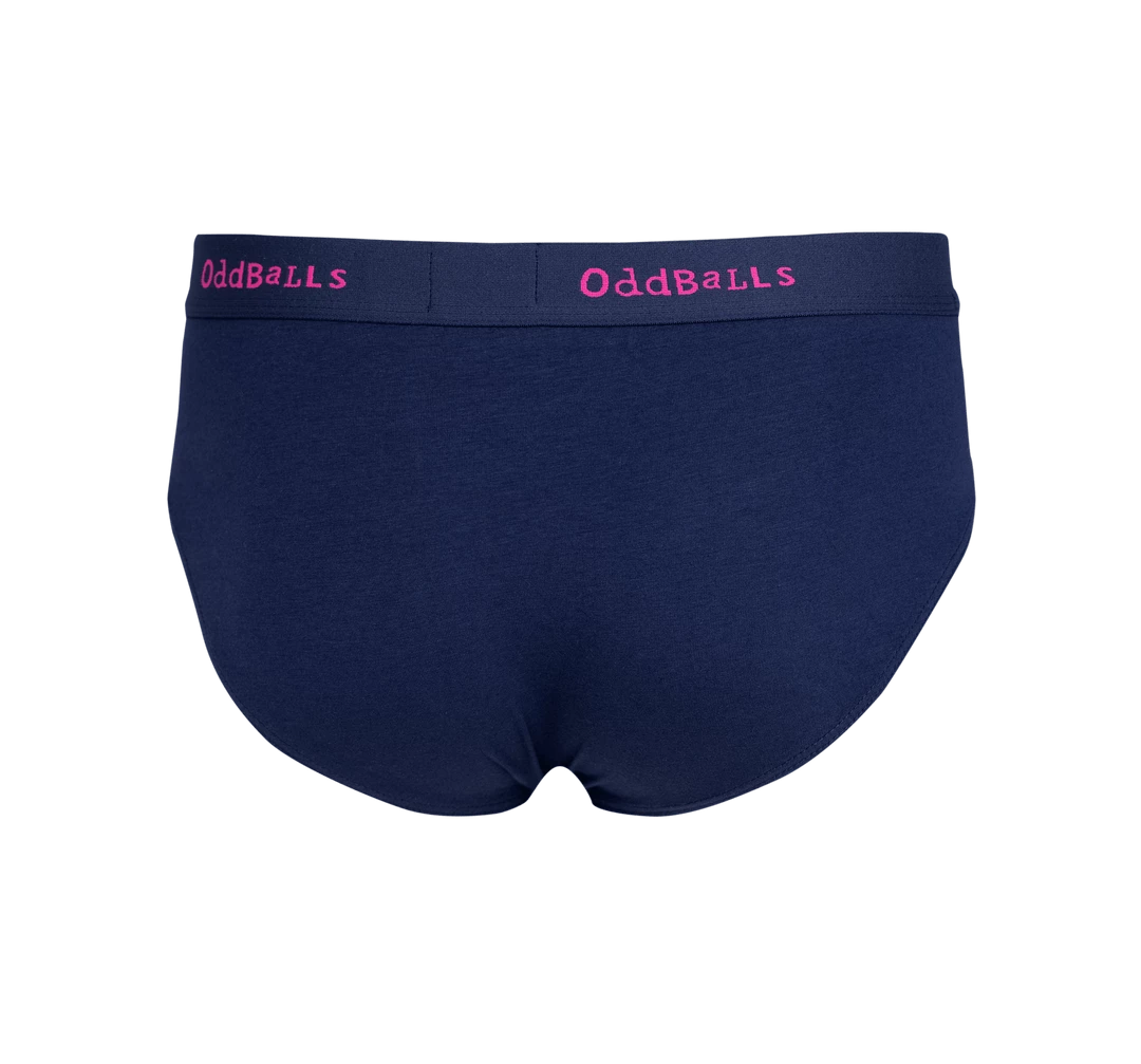 OddBalls Navy & Magenta - Mens Briefs