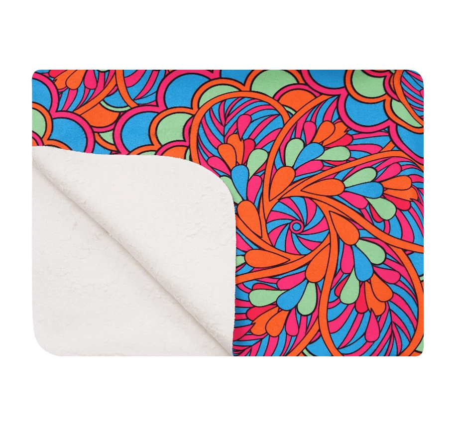 OddBalls Peacock - Luxury Sherpa Fleece Blanket