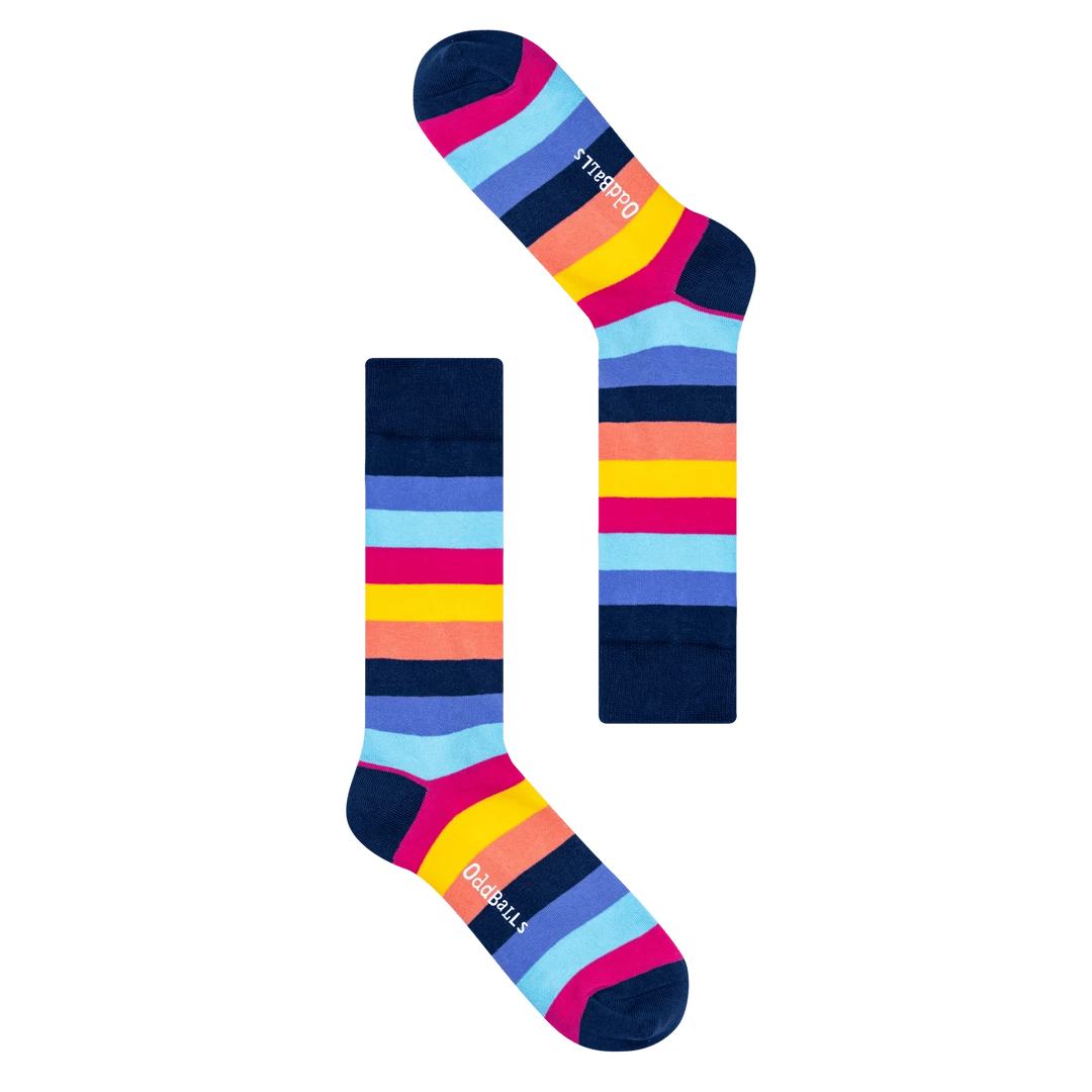 OddBalls Pink Stripes - Socks